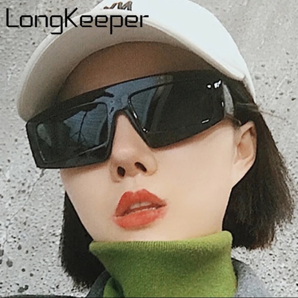 Retro Rectangle Sunglasses - Picture 3 of 3